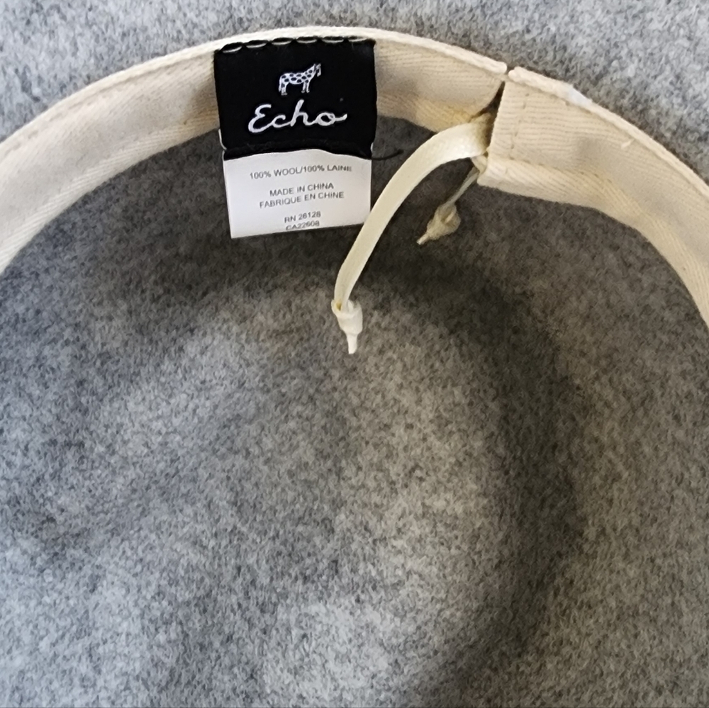 Gray Felt Hat with Pom Poms - Picture 2 of 4